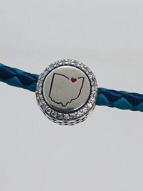 ✨✨Pandora Love Cleveland.Ohio Map Dangle Charm